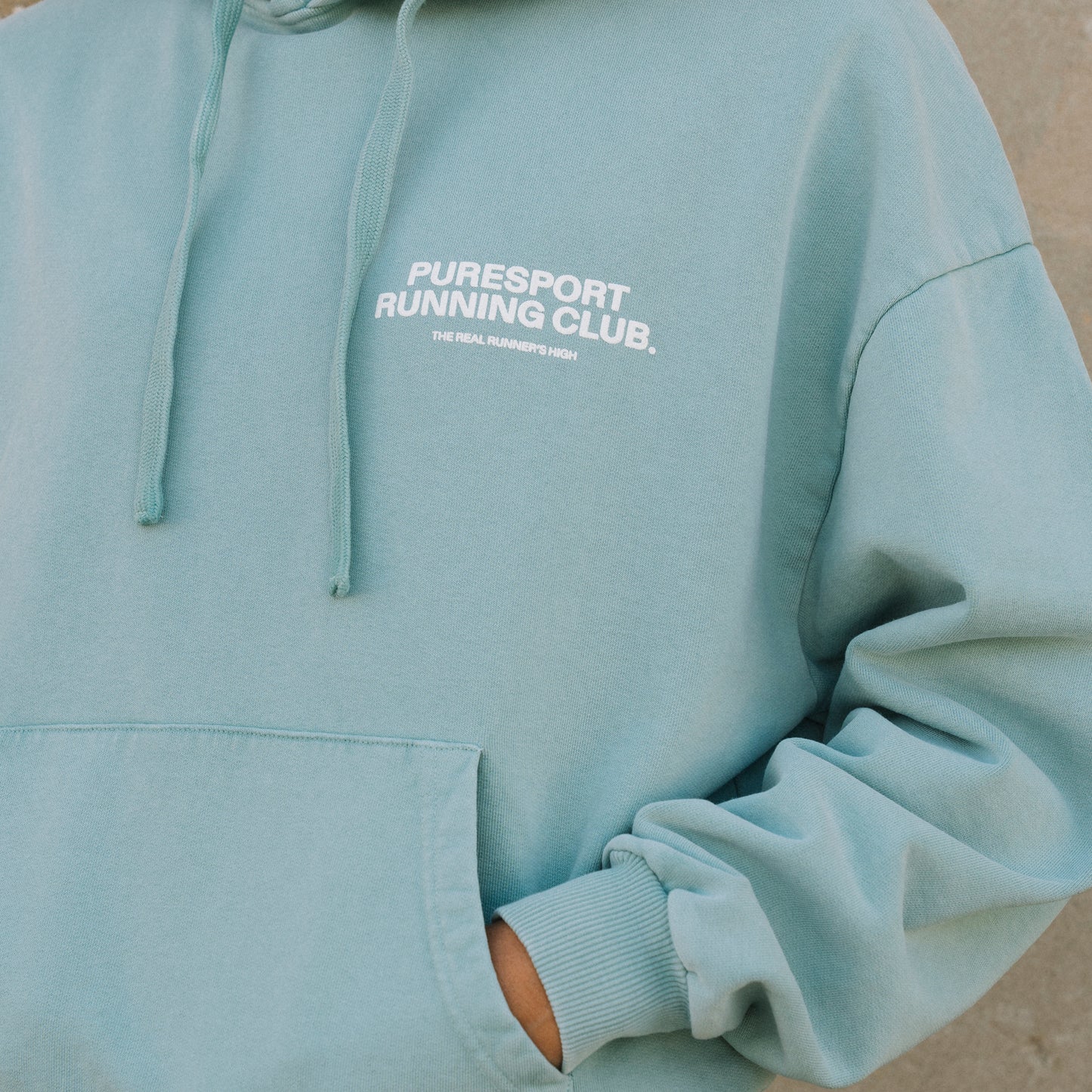 Running Club Hoodie - Overdyed Sea Moss