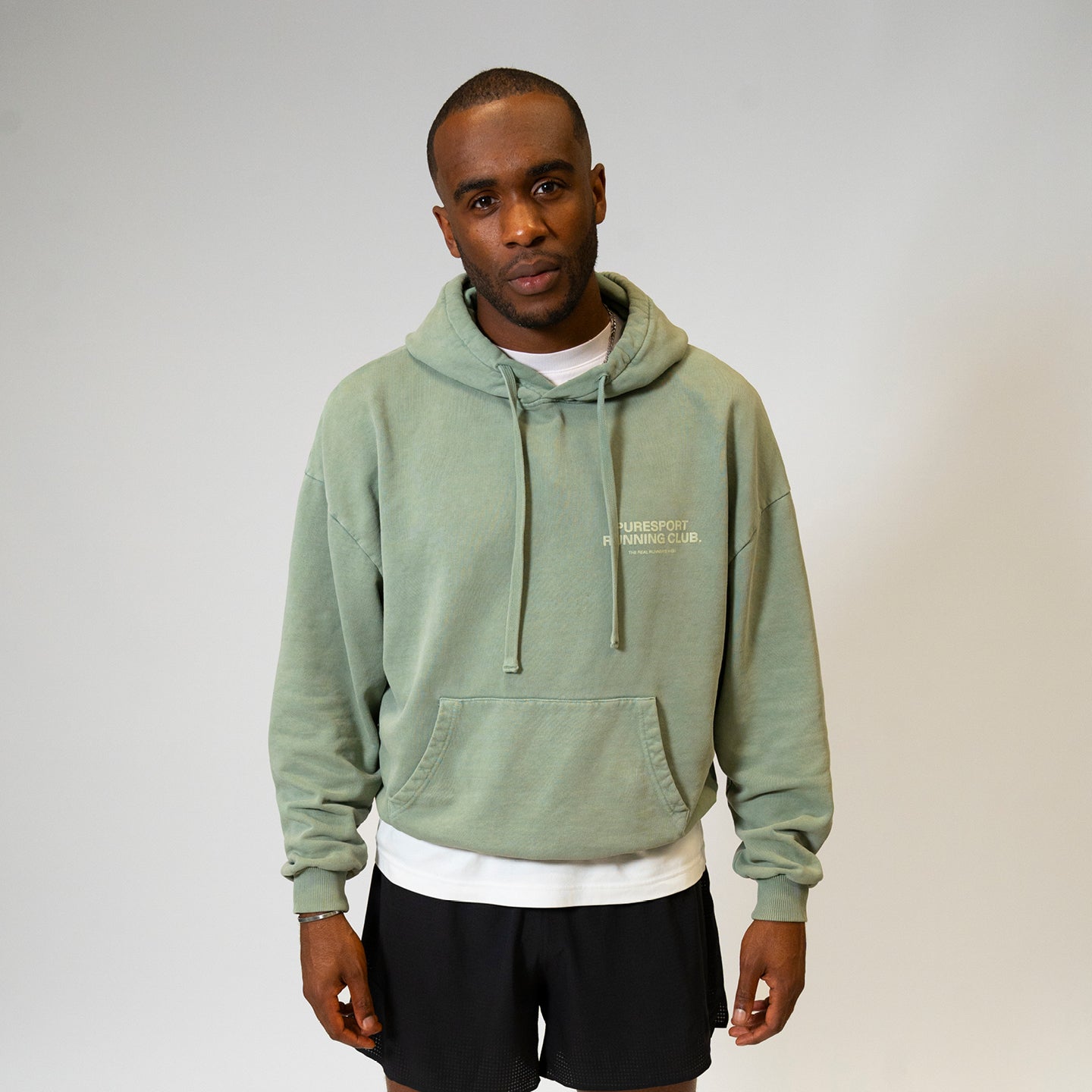 Overdyed Running Club Hoodie - Matcha