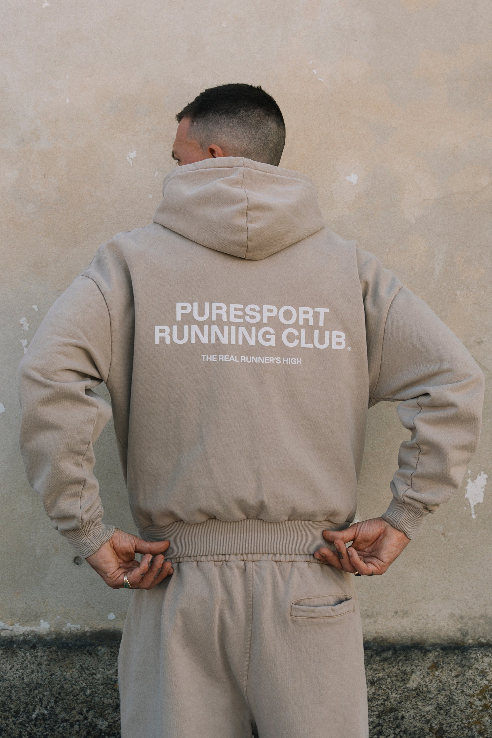 Running Club Hoodie -  Overdyed Sand