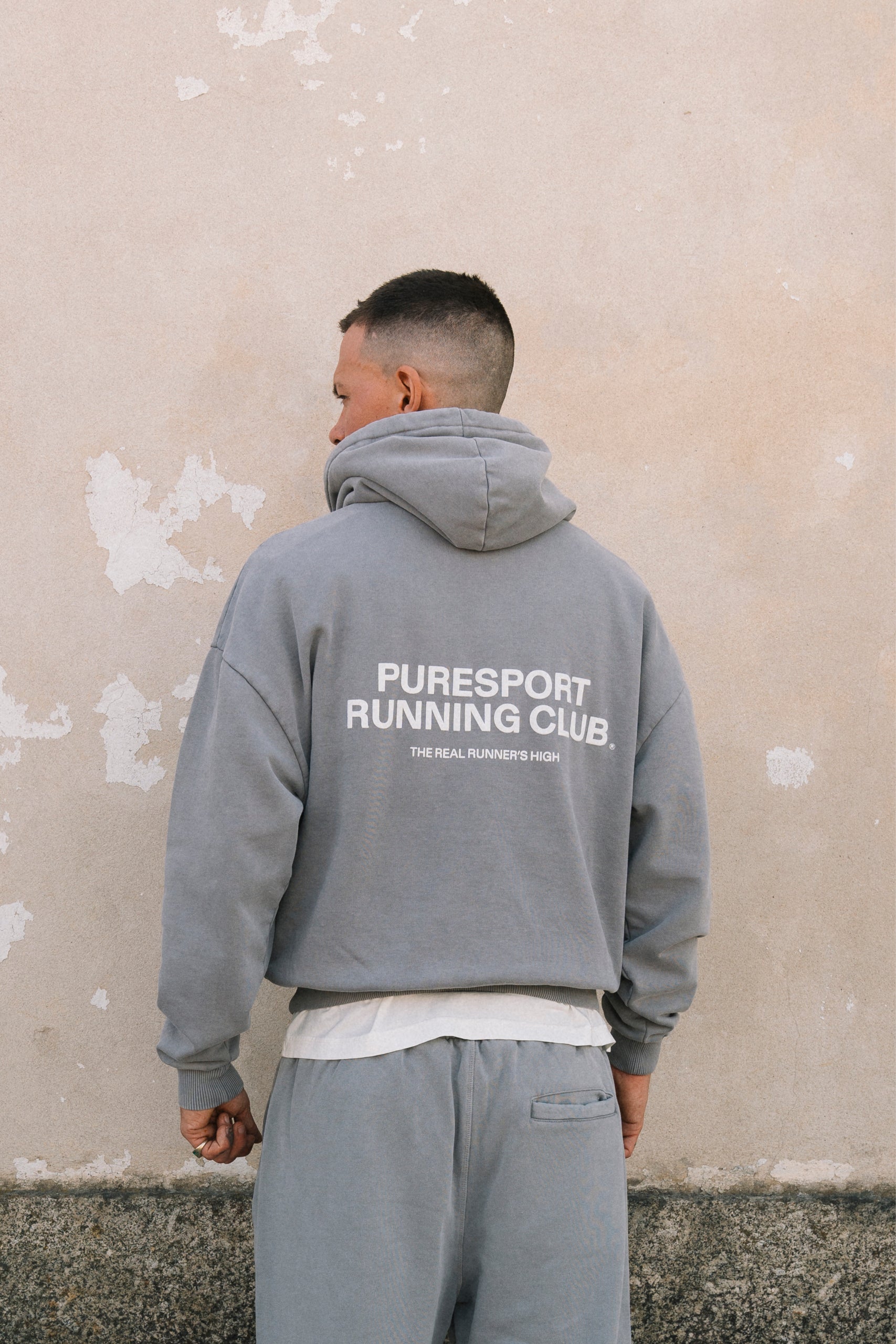 Running Club Hoodie - Overdyed Stone